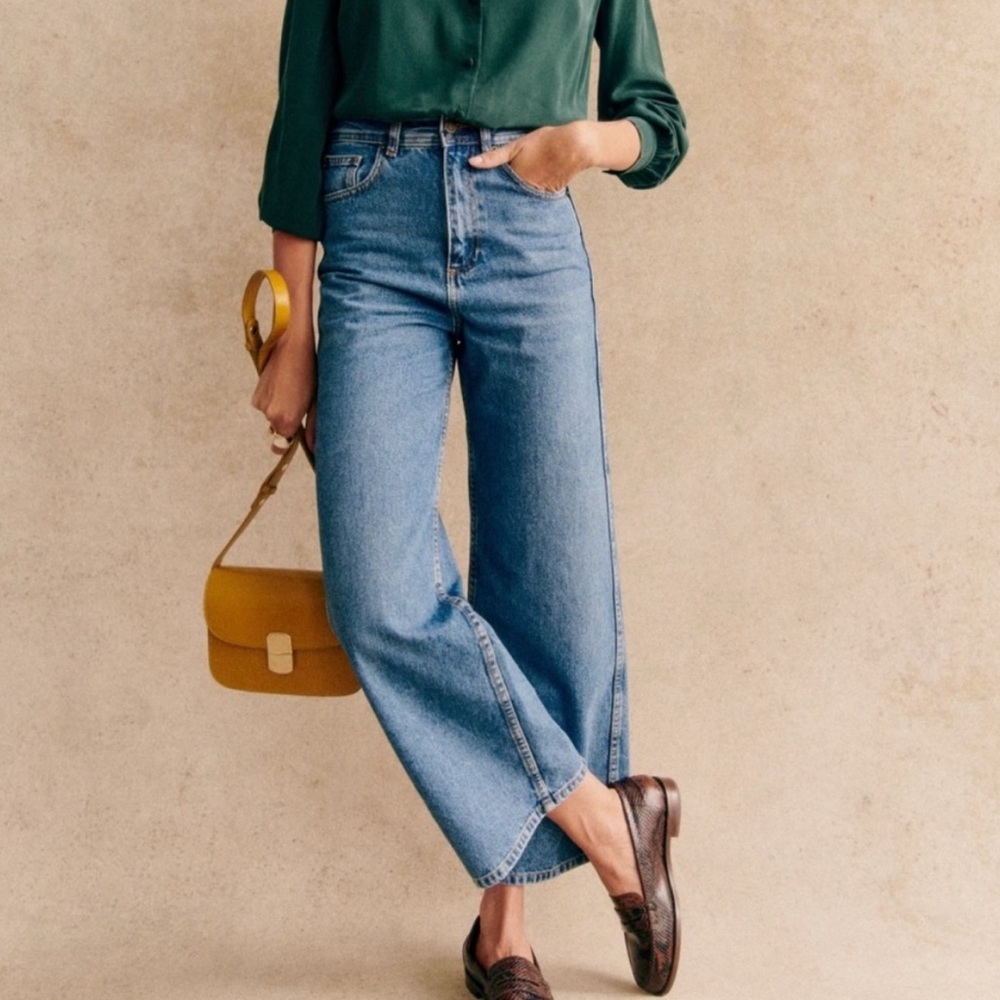 NWOT Sezane Le Crop Denim - Size 38